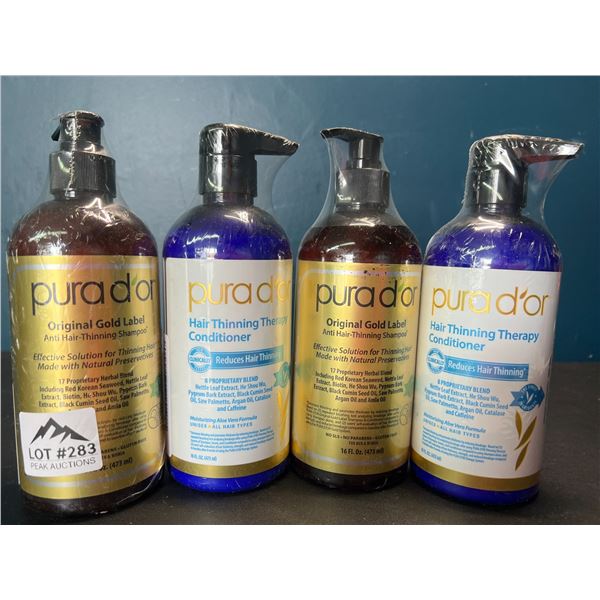 Lot of 2 Purador Anti Hair-Thinning Shampoo & Condtioner Sets