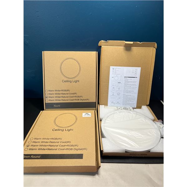 Lot of 3 LED Ceiling Lights w/ Remote Control