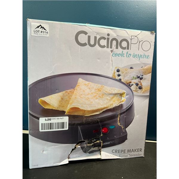 Lot of 1 CucinaPro Crepe Maker