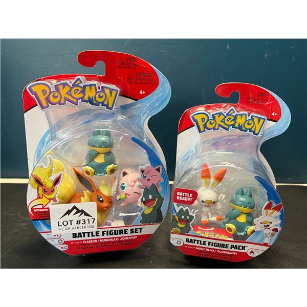 Lot of 2 Pokemon Battle Figure Toy Sets