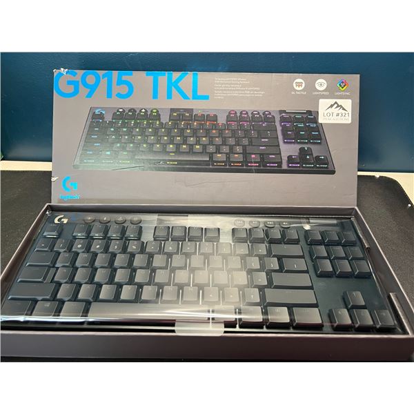 Lot of 1 Logitech G915 TKL Lightspeed Wireless RGB Mechanical Gaming Keyboard