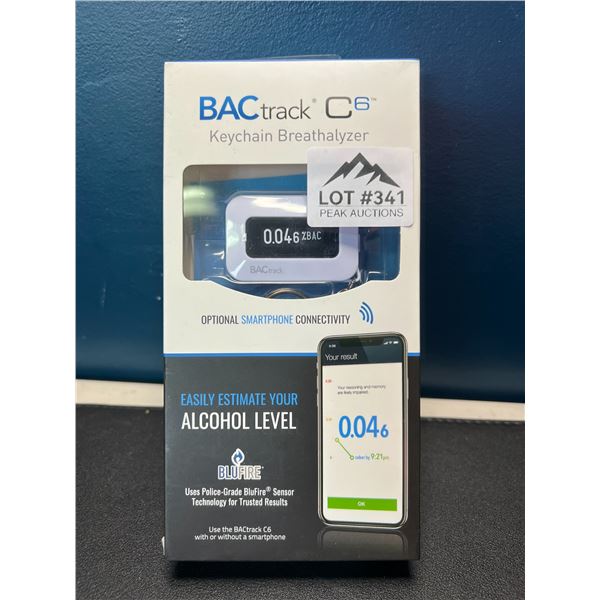 Lot of 1 BacTrack C6 Keychain Breathalyzer - Easily Estimate Your Alcohol Level