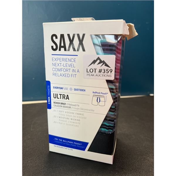 Lot of SAXX Ultra Boxer Briefs for Men - Relaxed Fit - 2 Pack - Size Medium