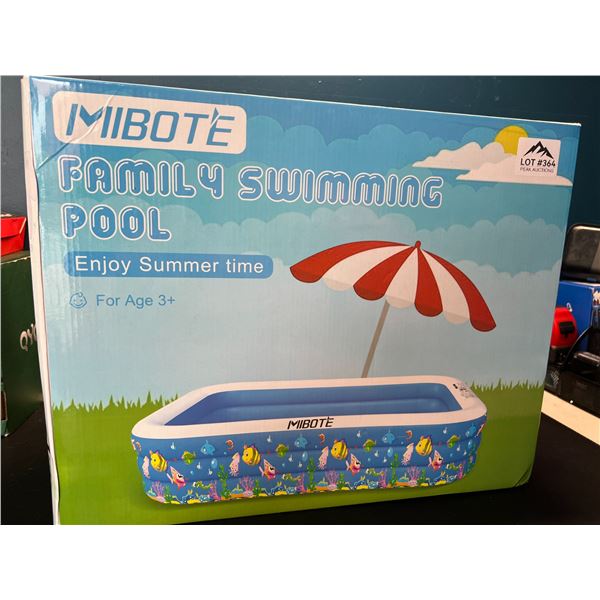 Lot of 1 Mibote 10 FT Inflatable Family Swimming Pool