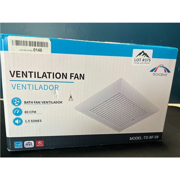 Lot of 1 Ventilation Bath Fan/Ventilator
