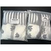 Image 2 : Lot of 2 Babekin Universal Bassinet Sheet Sets (2 Per Pack) - Elephant & Striped Design