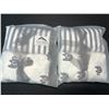 Image 2 : Lot of 2 Babekin Universal Bassinet Sheet Sets (2 Per Pack) - Elephant & Striped Design