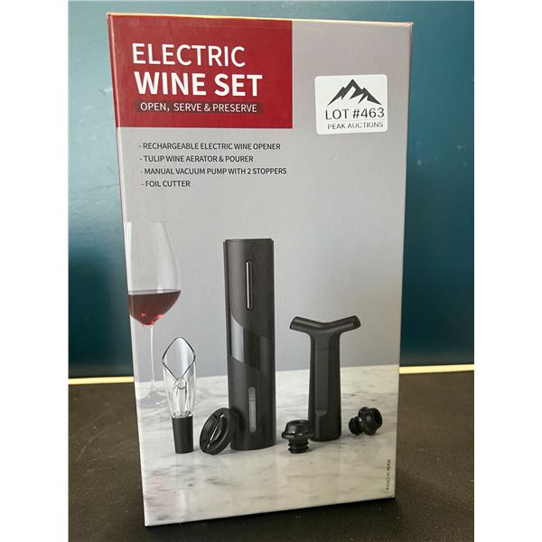 Lot of 1 Electric Wine Set - Open, Serve, & Preserve