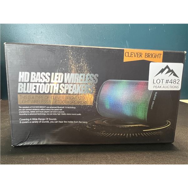 Lot of 1 HD Bass LED Wireless Bluetooth Speaker