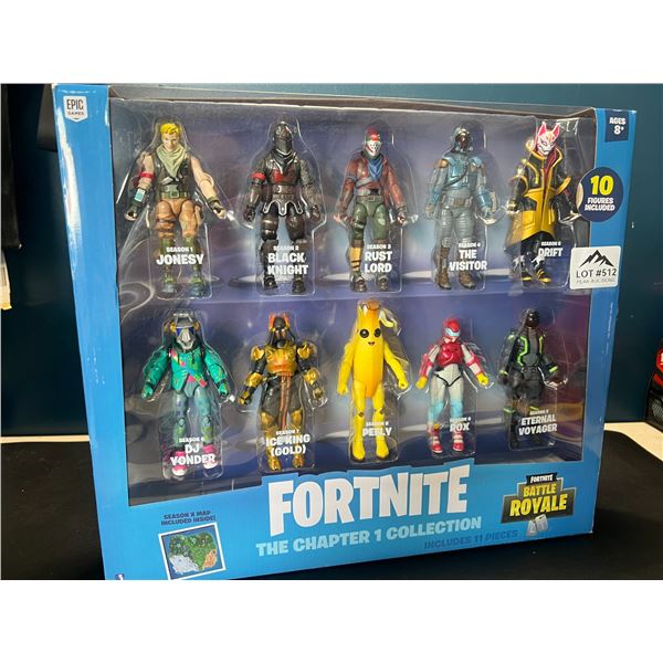 Lot of 1 Fortnite The Chapter 1 Collection 11PC Toy Figure Set