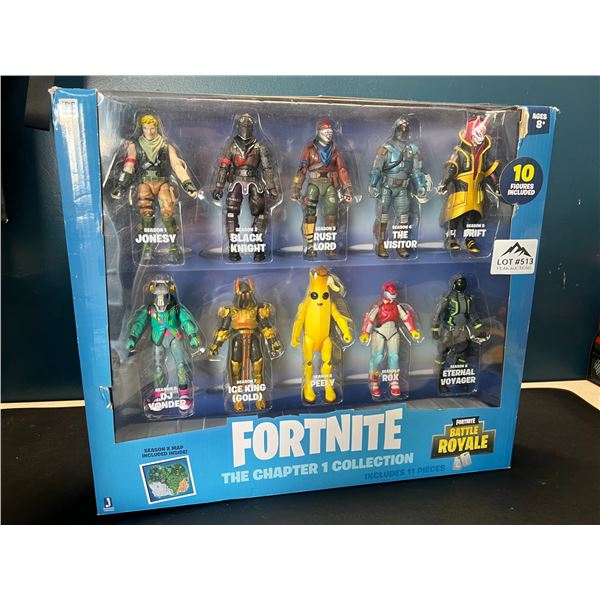 Lot of 1 Fortnite The Chapter 1 Collection 11PC Toy Figure Set