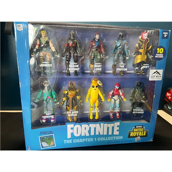 Lot of 1 Fortnite The Chapter 1 Collection 11PC Toy Figure Set