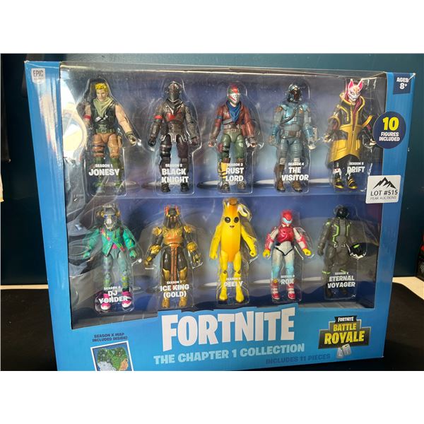 Lot of 1 Fortnite The Chapter 1 Collection 11PC Toy Figure Set