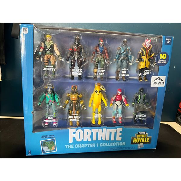 Lot of 1 Fortnite The Chapter 1 Collection 11PC Toy Figure Set