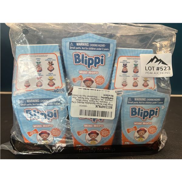 Lot of Blippi Mini Hero Toys - Mystery Figures - 6 Pack