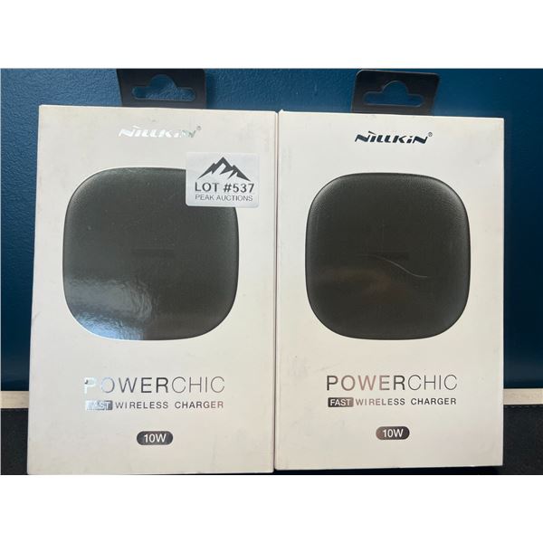 Lot of 2 Powerchic Fast Wireless Chargers