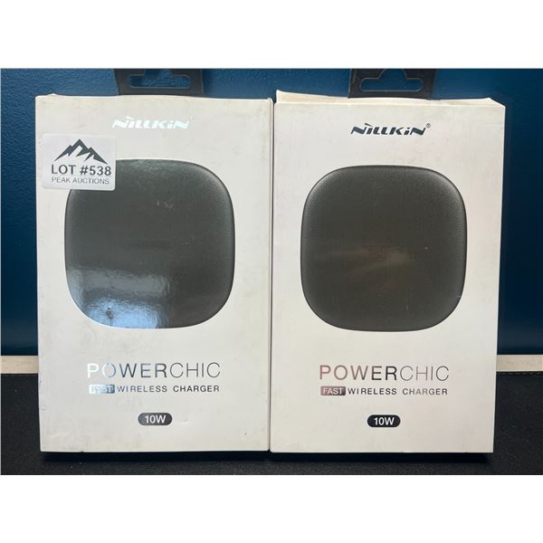 Lot of 2 Powerchic Fast Wireless Chargers