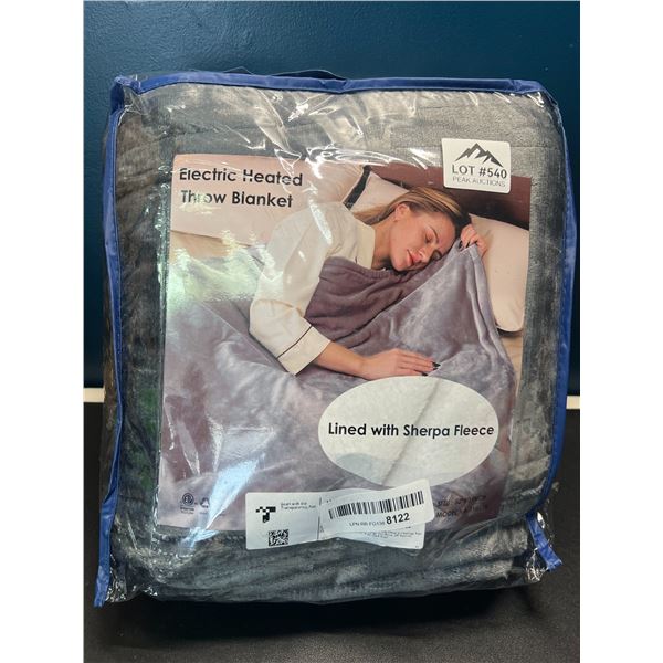 Lot of 1 Electric Heated Throw Blanket - Shepa Fleece Lined - 50 x 60 inch