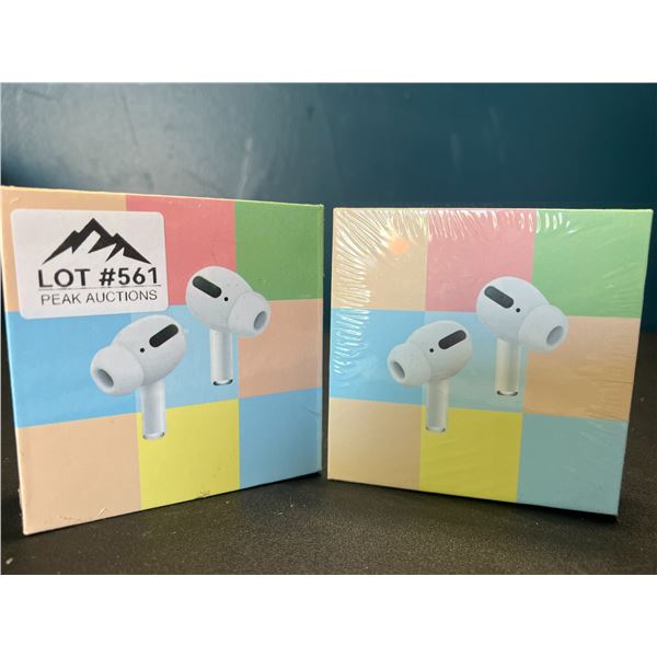 Lot of 2 Pairs of Wireless Bluetooth Earbuds