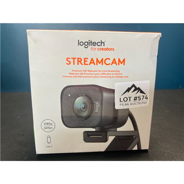 Lot of 1 Logitech for Creators - StreamCam Premium HD Webcam for Live Streaming