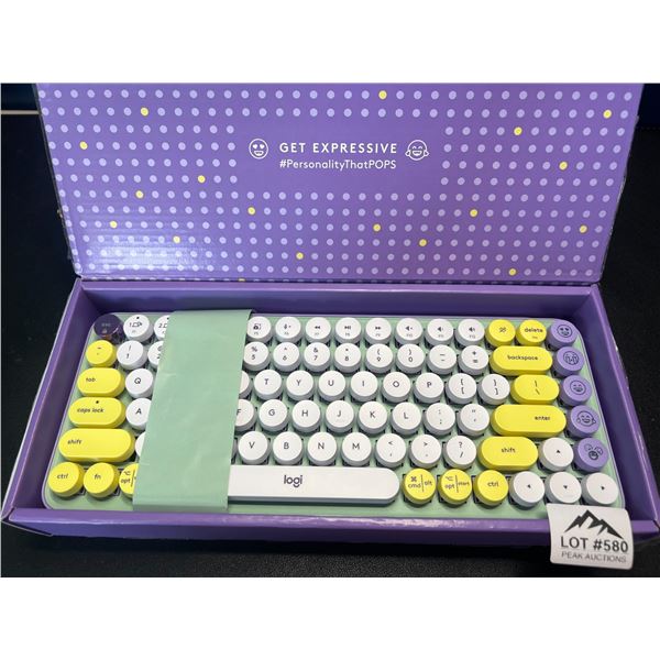 Lot of 1 Logitech Pop Keys Wireless Keyboard - Daydream Colour