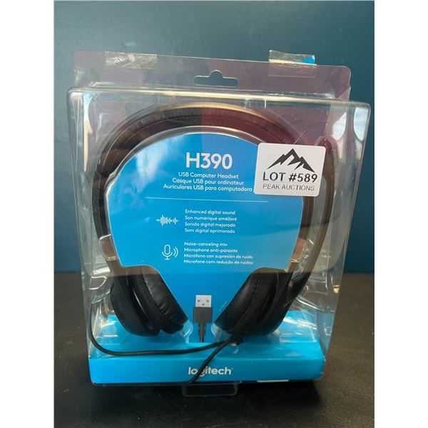 Lot of 1 Logitech H390 USB Computer Headset