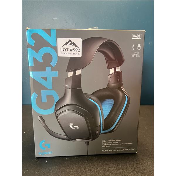 Lot of 1 Logitech G432 7.1 Surround Gaming Headset