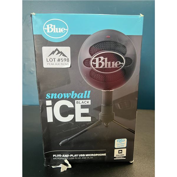 Lot of 1 Blue Snowball ICE - Black - Plug-And-Play USB Microphone