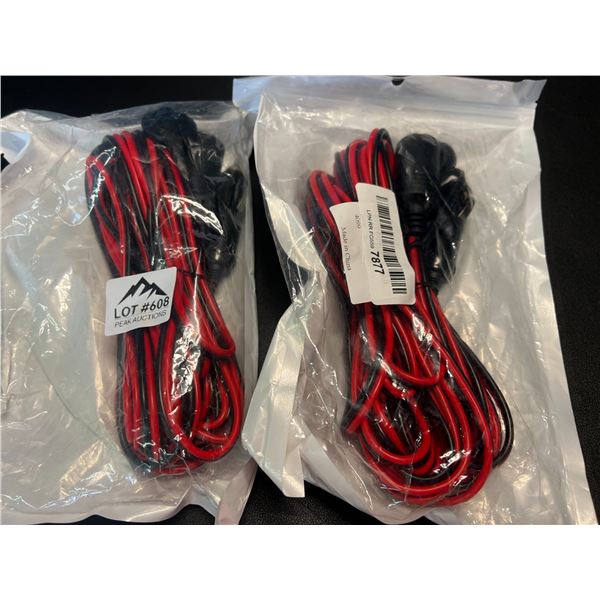 Lot of 2 12V Extension Cords w/ Lighter Plug Socket