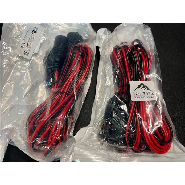 Lot of 2 12V Extension Cords w/ Lighter Plug Socket