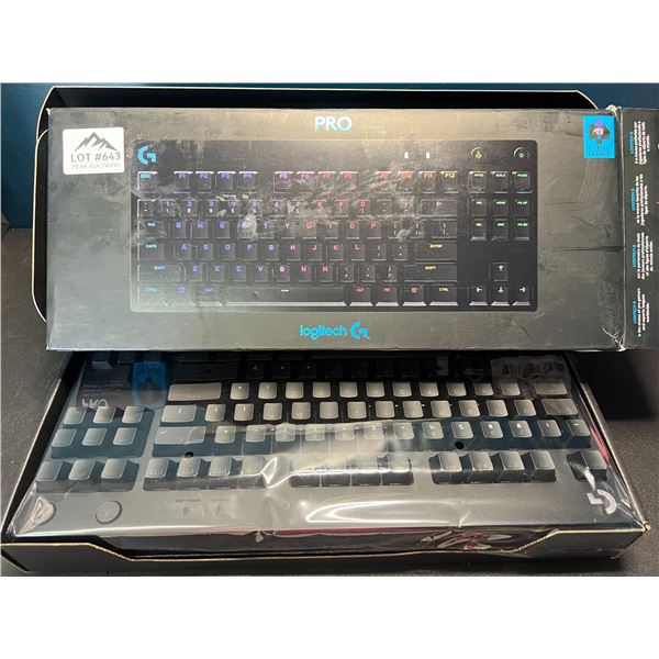 Lot of 1 Logitech G Pro Mechanical Backlit GX Blue Clicky Gaming Keyboard