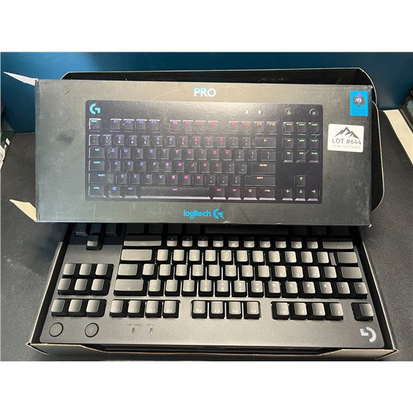 Lot of 1 Logitech G Pro Mechanical Backlit GX Blue Clicky Gaming Keyboard