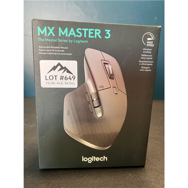 Lot of 1 Logitech MX Master 3 Advanced Wireless Mouse