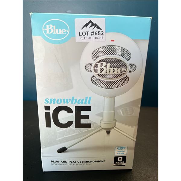 Lot of 1 Blue Snowball ICE Plug-And-Play USB Microphone