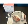 Image 1 : Lot of 1 Glynzak Wireless Bluetooth Over Ear Headphones - 65hr music/talk time! - Rose Gold