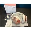 Image 1 : Lot of 1 Glynzak Wireless Bluetooth Over Ear Headphones - 65hr music/talk time! - Rose Gold
