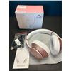 Image 1 : Lot of 1 Glynzak Wireless Bluetooth Over Ear Headphones - 65hr music/talk time! - Rose Gold