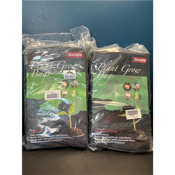 Lot of 2 Packs of Plant Grow Bags - 5PCS per pack