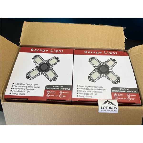 Lot of 2 LED Garage Lights - 120W - 12000 Lumens