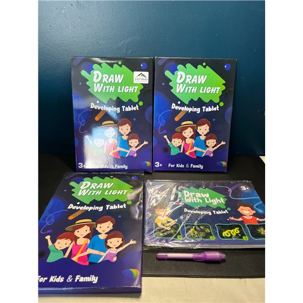 Lot of 3 Drawing Developing Light Tablets for Kids