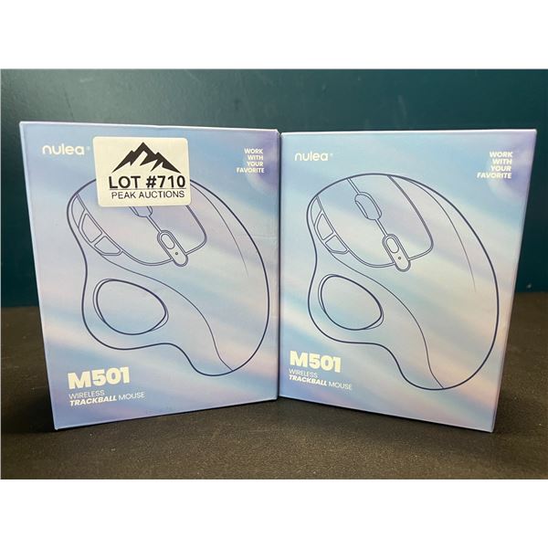 Lot of 2 Nulea M501 Wireless Trackball Mice