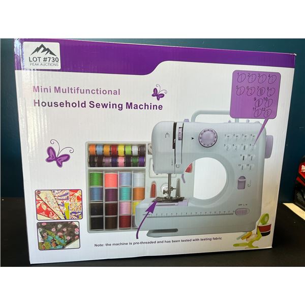 Lot of 1 Mini Multifunctional Household Sewing Machine - 12 Stitch Patterns