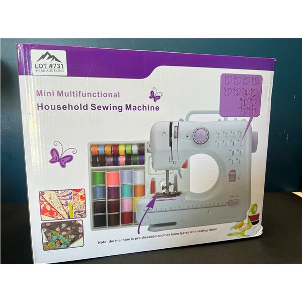 Lot of 1 Mini Multifunctional Household Sewing Machine - 12 Stitch Patterns
