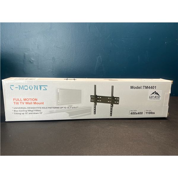 Lot of 1 C-Mounts Full Motion Tilt TV Wall Mount