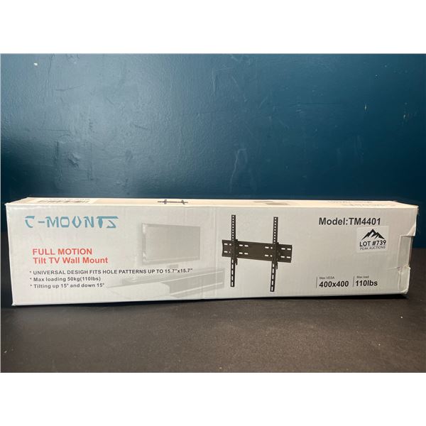 Lot of 1 C-Mounts Full Motion Tilt TV Wall Mount