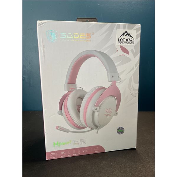 Lot of 1 Mpower Multi-Platform Gaming Headset - Pink/White
