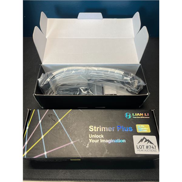Lot of 2 Lian Li Strimer Plus 24Pin RGB Power Extension Cables for PC