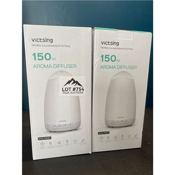 Lot of 2 Victsing 150mL Aroma Diffusers