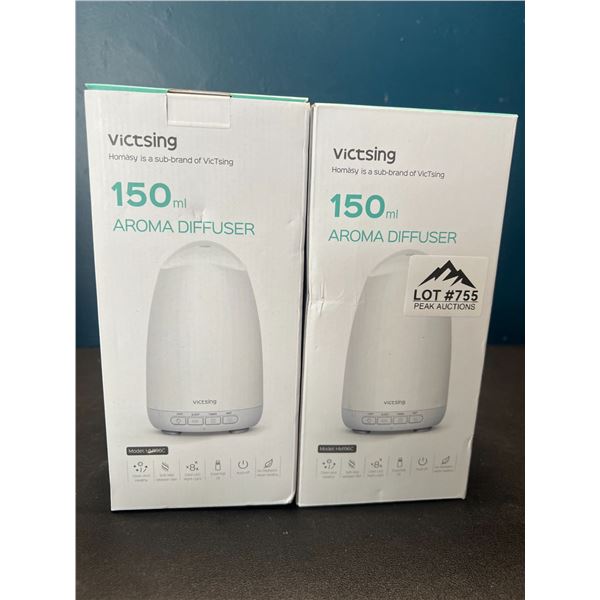 Lot of 2 Victsing 150mL Aroma Diffusers