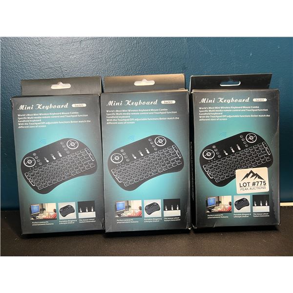 Lot of 3 Android Wireless Mini Keyboards